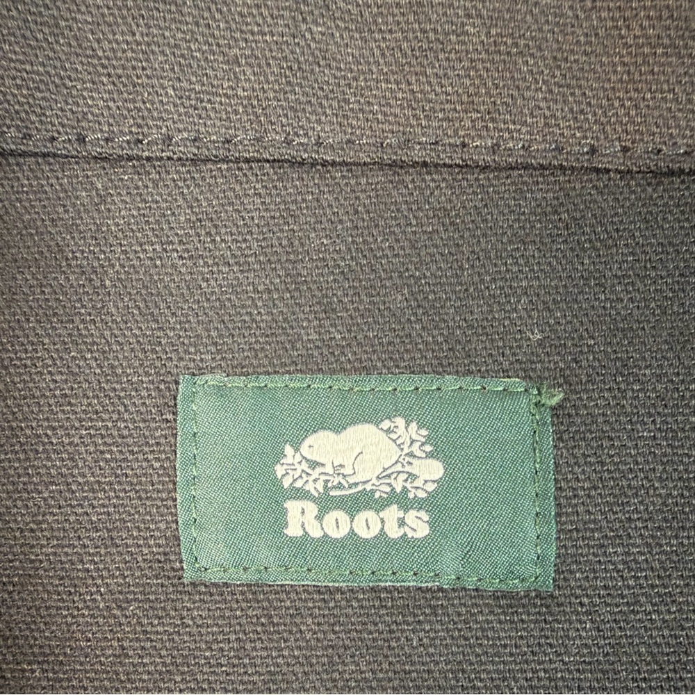 Roots Organic Cotton Black Canvas Tote View 5